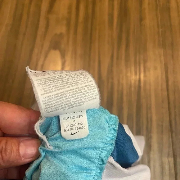 Nike Dri Fit Tempo Athletic Running Shorts Blue Teal Trim Women’s Size Medium - Picture 6 of 12